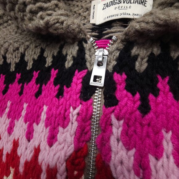 Zadig & Voltaire Zelly Tiger Knit Cardigan Sweater - Picture 5 of 11